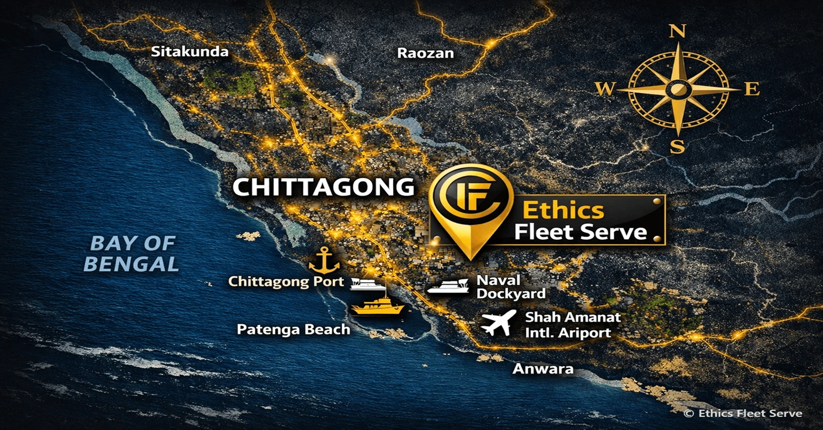 Ethics Fleet Serve office location in Agrabad, Chittagong, Bangladesh