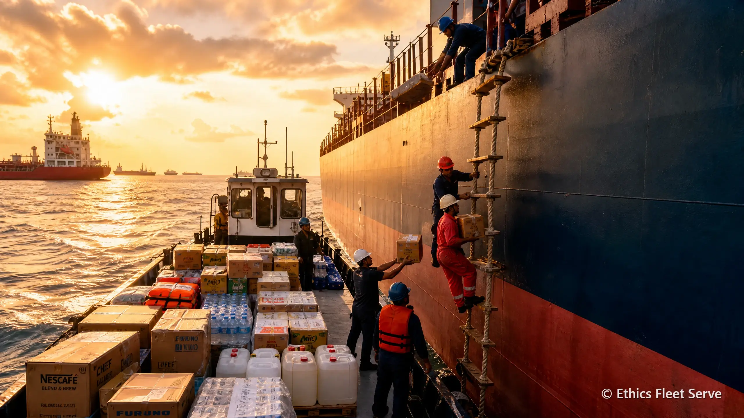 Urgent vessel provisions and bonded store delivery