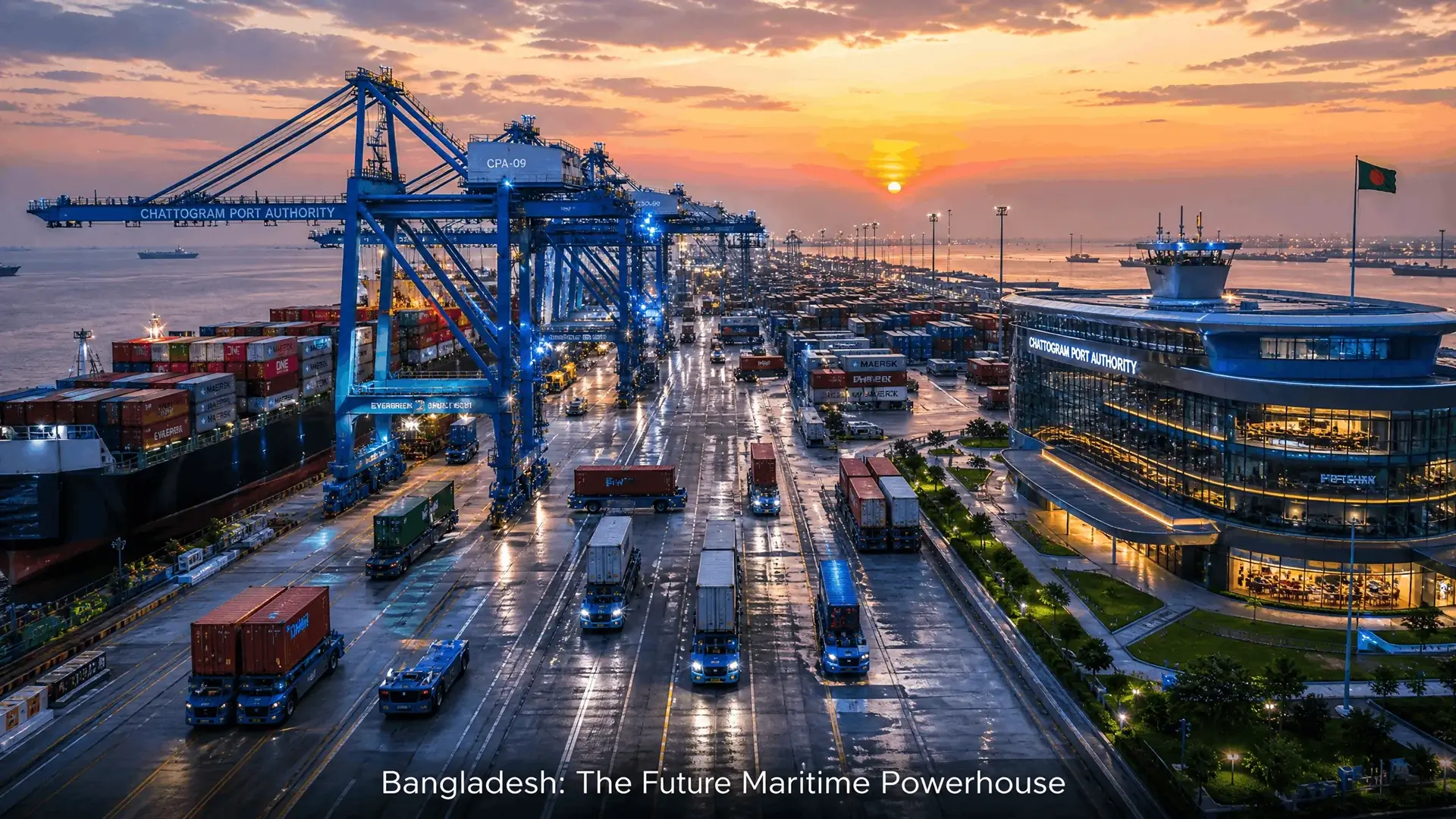 Cold-chain delivery of frozen food provisions to vessels in Bangladesh